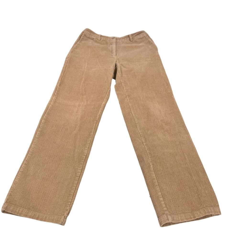 Eddie Bauer Womens Brown Corduroy Coastal Grandma Vintage Pants 4 Preppy Office
